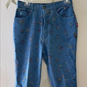 Braxton Vintage Stretch Floral High Rise Women Jeans